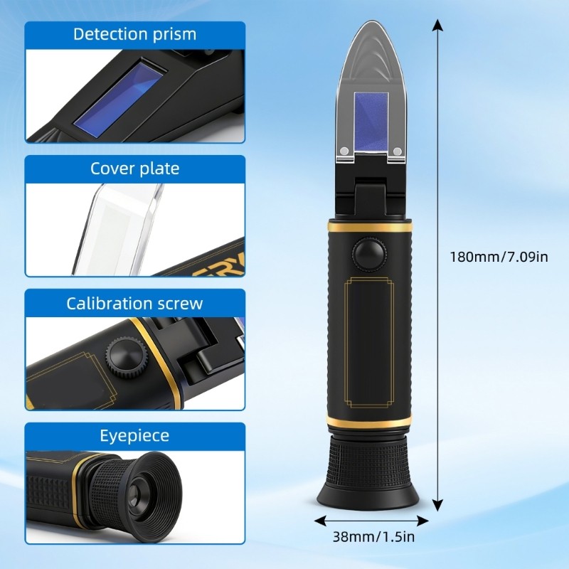 High Precise Handheld Refractometer For Antifreeze And Battery Fluid Testing
