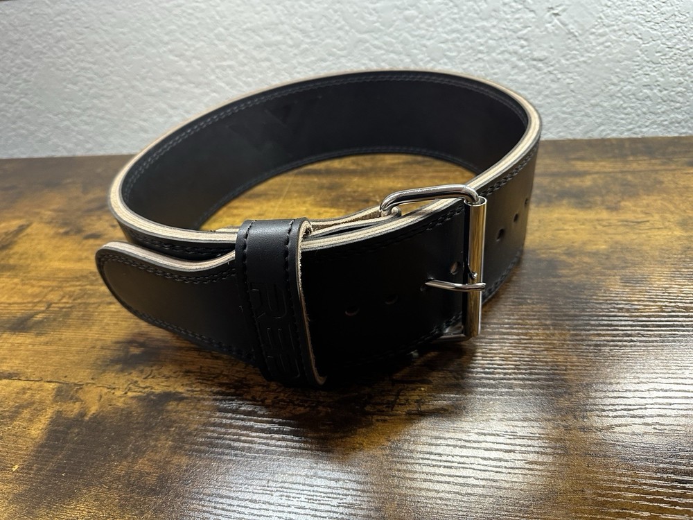Weight Lifting Belt Black Leather for Support Power Lifting...Size Medium