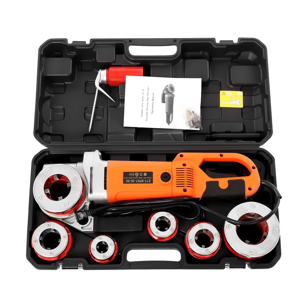 1/2"-2" Electric Pipe Threader w/ 6 Dies -Efficient Pipe Threading Machine 2300W