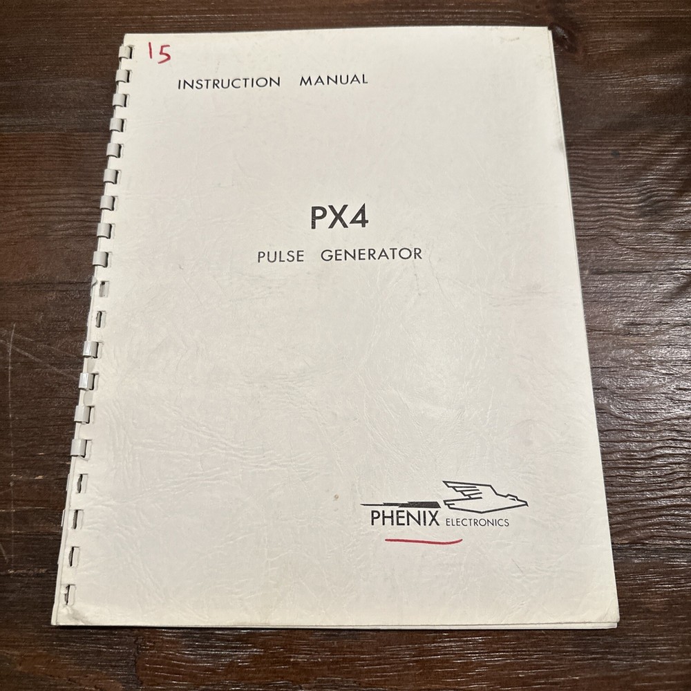 Phenix Electronics Model PX4 Pulse Generator Instruction Manual