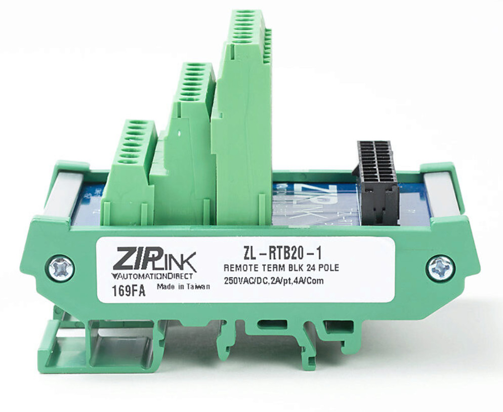 ZIP Link ZL-RTB20-1 reduced-width feedthrough module, 24-pole Automation Direct