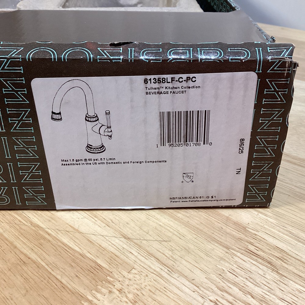 Brizo 61358LF-C-PC Tulham 1.5 GPM Cold Only Water Beverage Faucet, Chrome