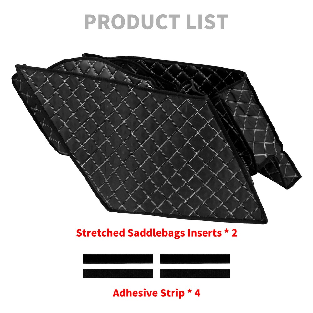5'' Extended Saddlebag Liners White Stretched Bag Insert Fit For Touring 2014-23