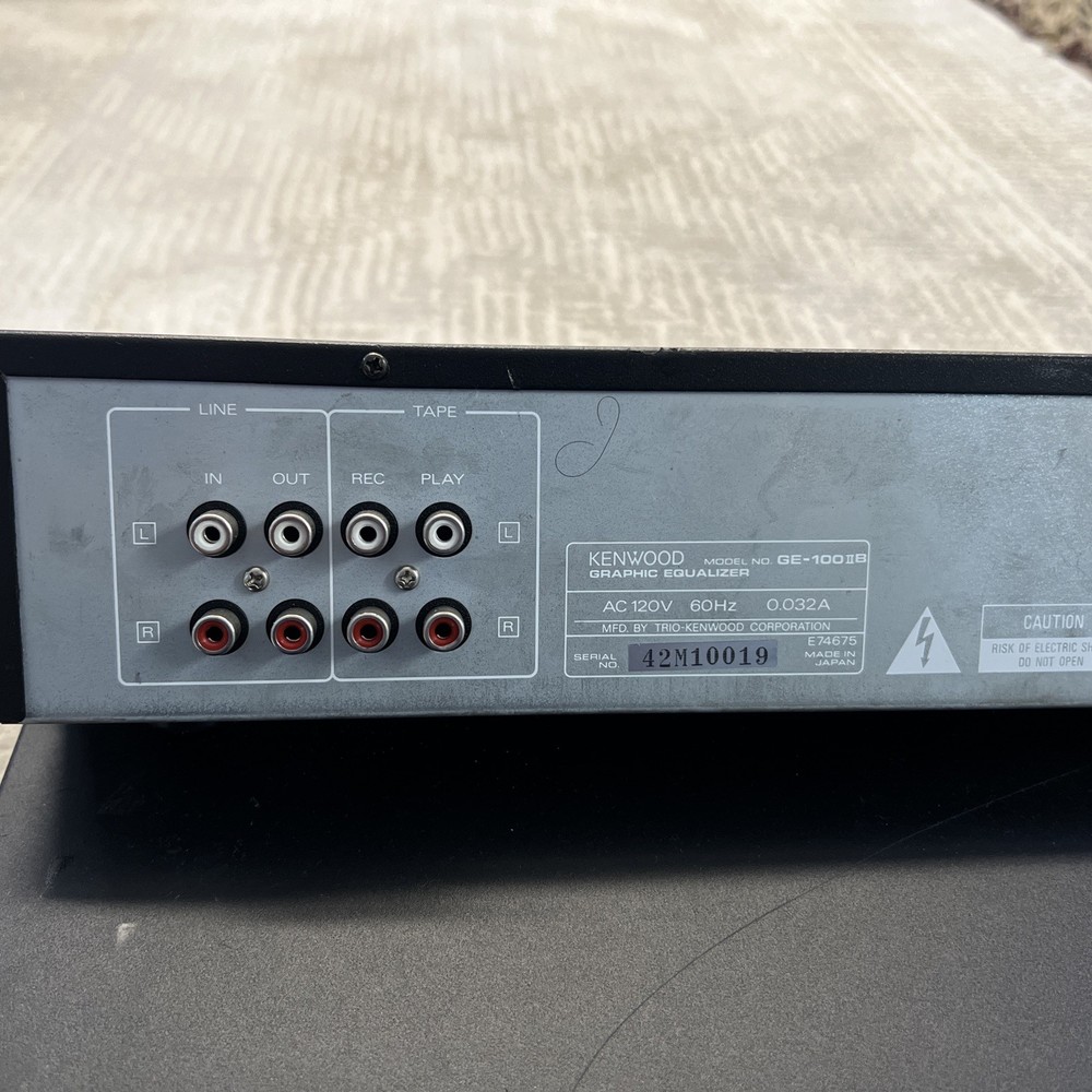 Kenwood GE-100 II Stereo Graphic Equalizer Tested Working