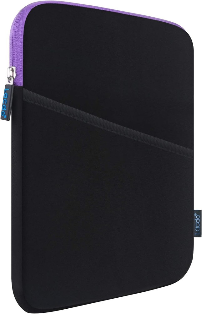iPad mini 7 Sleeve, Case Bag, Lacdo Shockproof Tablet Black/Purple