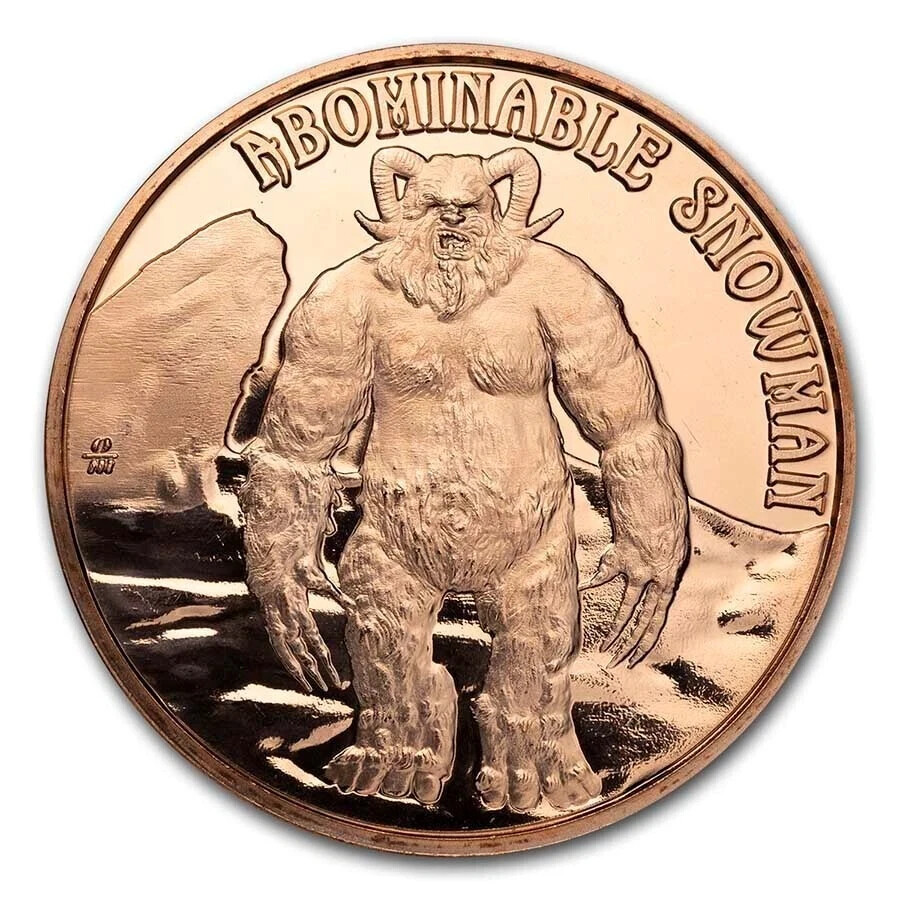 1 oz Copper Round - Abominable Snowman