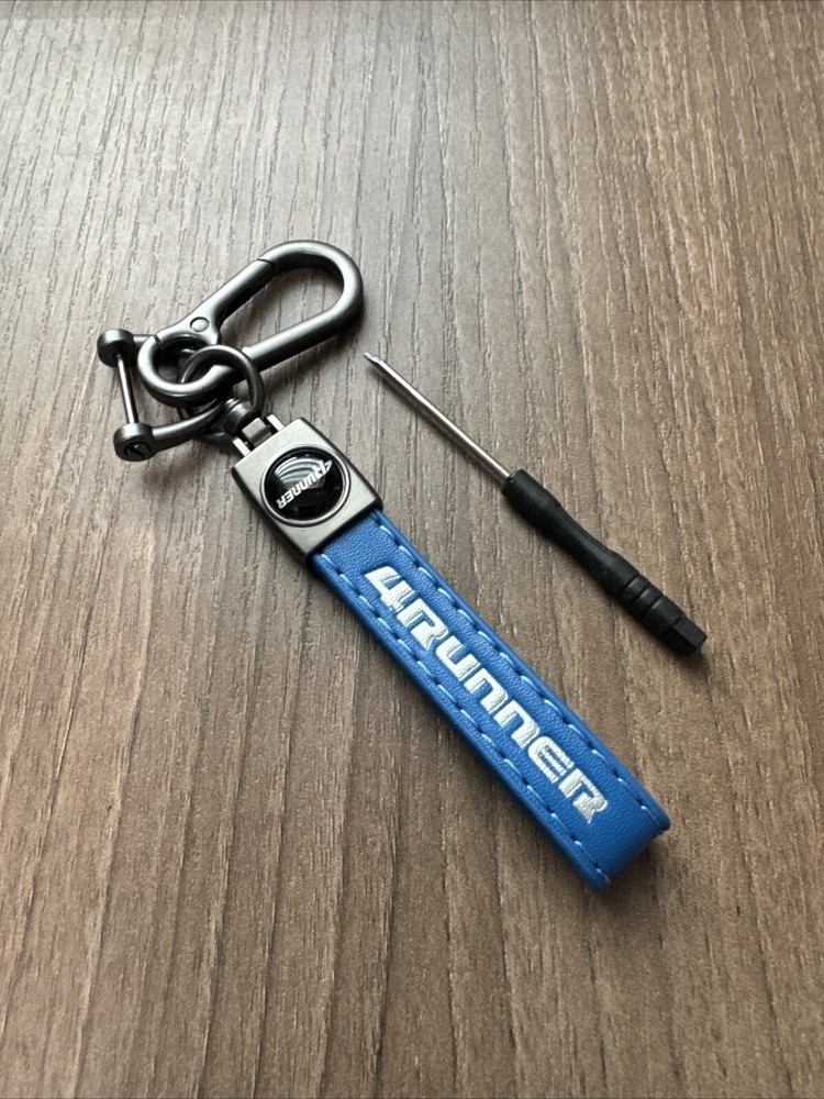 4Runner Blue Leather  5 3/4" Key Holder Keychain