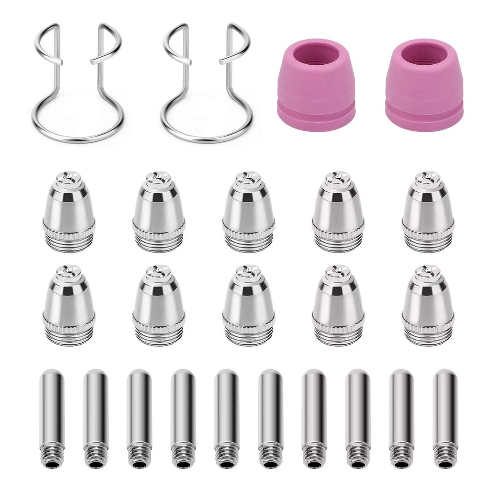 New Nozzles/Electrodes/Shield Cups/Guide Plasma Cutter Torch Consumables Kit