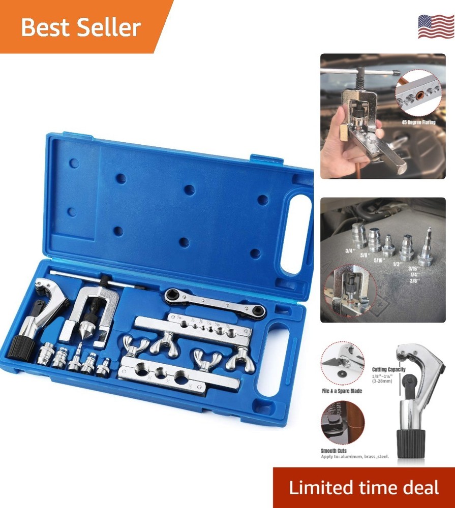 Single Flaring & Swaging Tool Kit for HVAC - 45° Copper Pipe Solutions