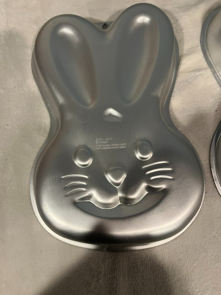 Two Bunny Head-Shaped Cake Pans & Five Egg-Shaped Cake pans