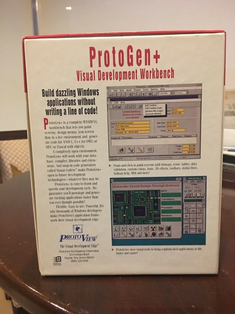 $6000 Brand New ProtoGen+ Visual Development Workbench for dazzling win apps.