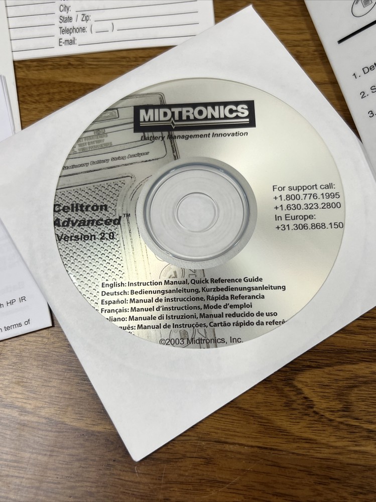 Midtronics CTA-4000 KIT Celltron Advanced Battery String Analyzer Sprinter, Dura