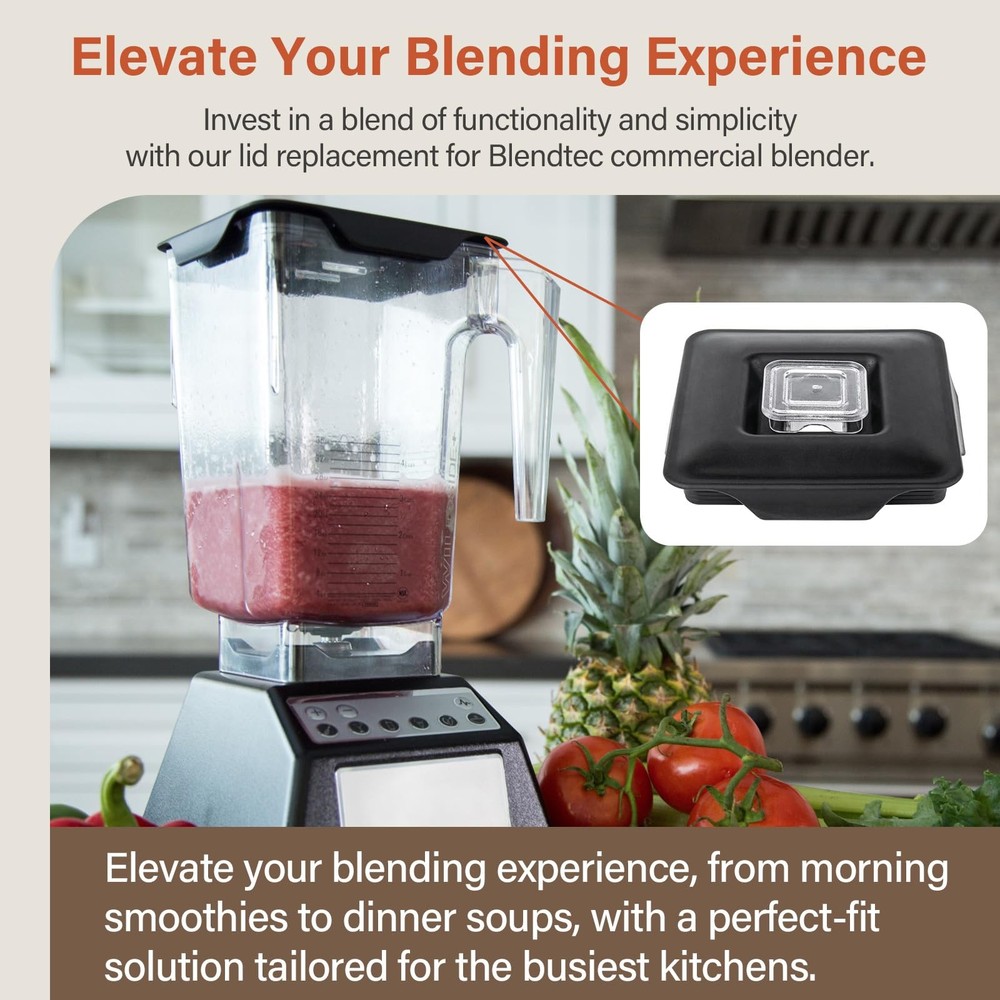 Blender Latching Lid Replacement for Blendtec Commercial WildSide+ & FourSide...