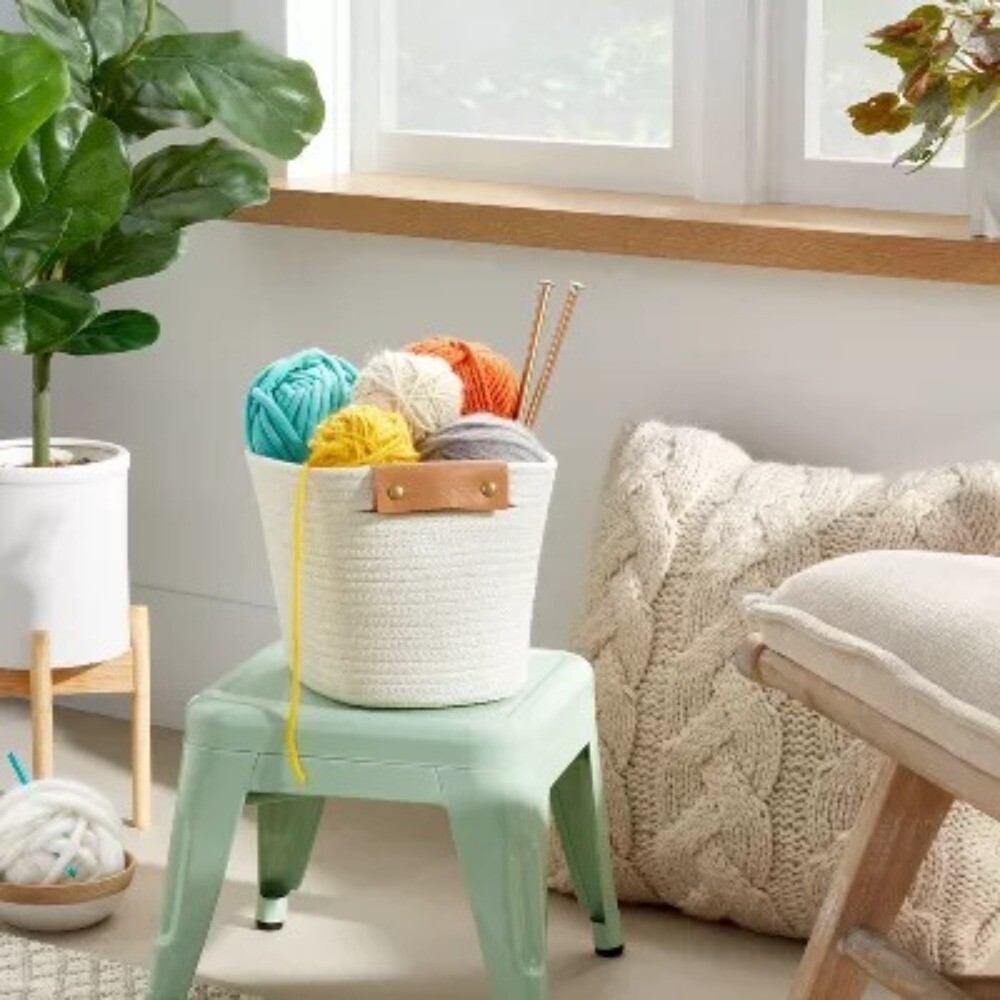11" Decorative Coiled Rope Basket
