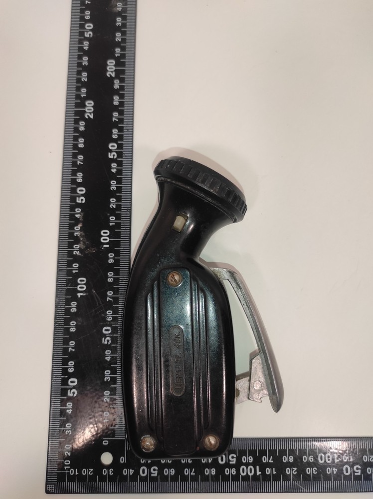 Soviet electrodynamic flashlight called "Zhuchok." "B-44."