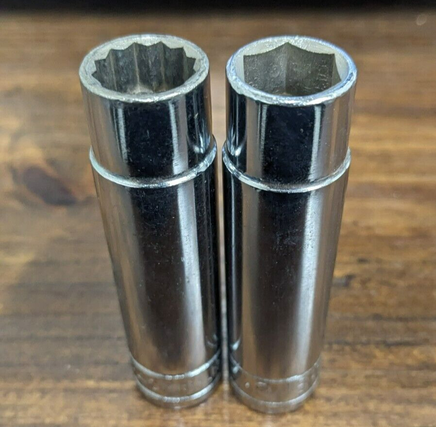 2 Pack SK 1/2 in Drive, 9/16" 12 pt SAE Socket, 12 Points