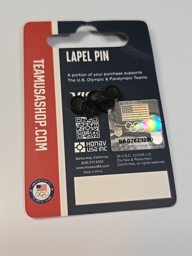 Team USA Lapel Pin Red White Blue Orginal Packaging