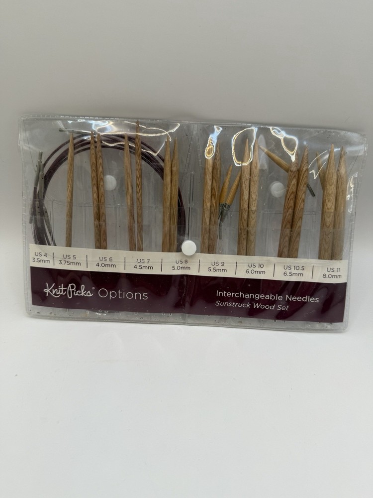 KnitPicks Options Interchangeable Needles Sunstruck Wood Set
