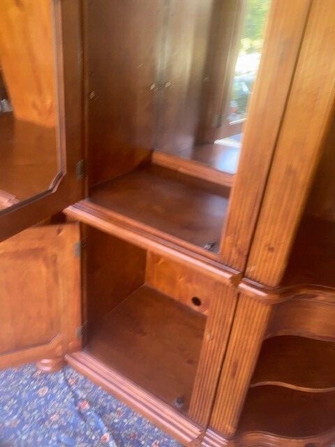 Entertainment wall unit or dining room display case and cabinet