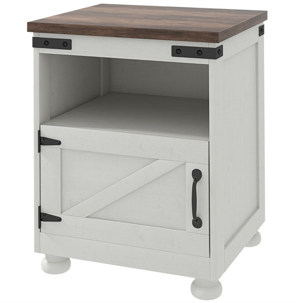 Kitchen Cart Kitchen Storage Cabinet Sideboard Side Table White Brown