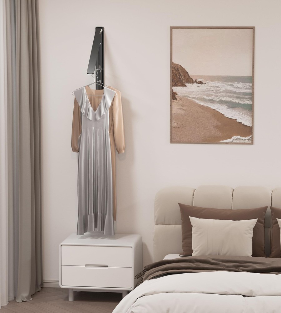 Clothes Drying Rack Wall Mounted, Retractable & Foldable Clothes Hanger for L...