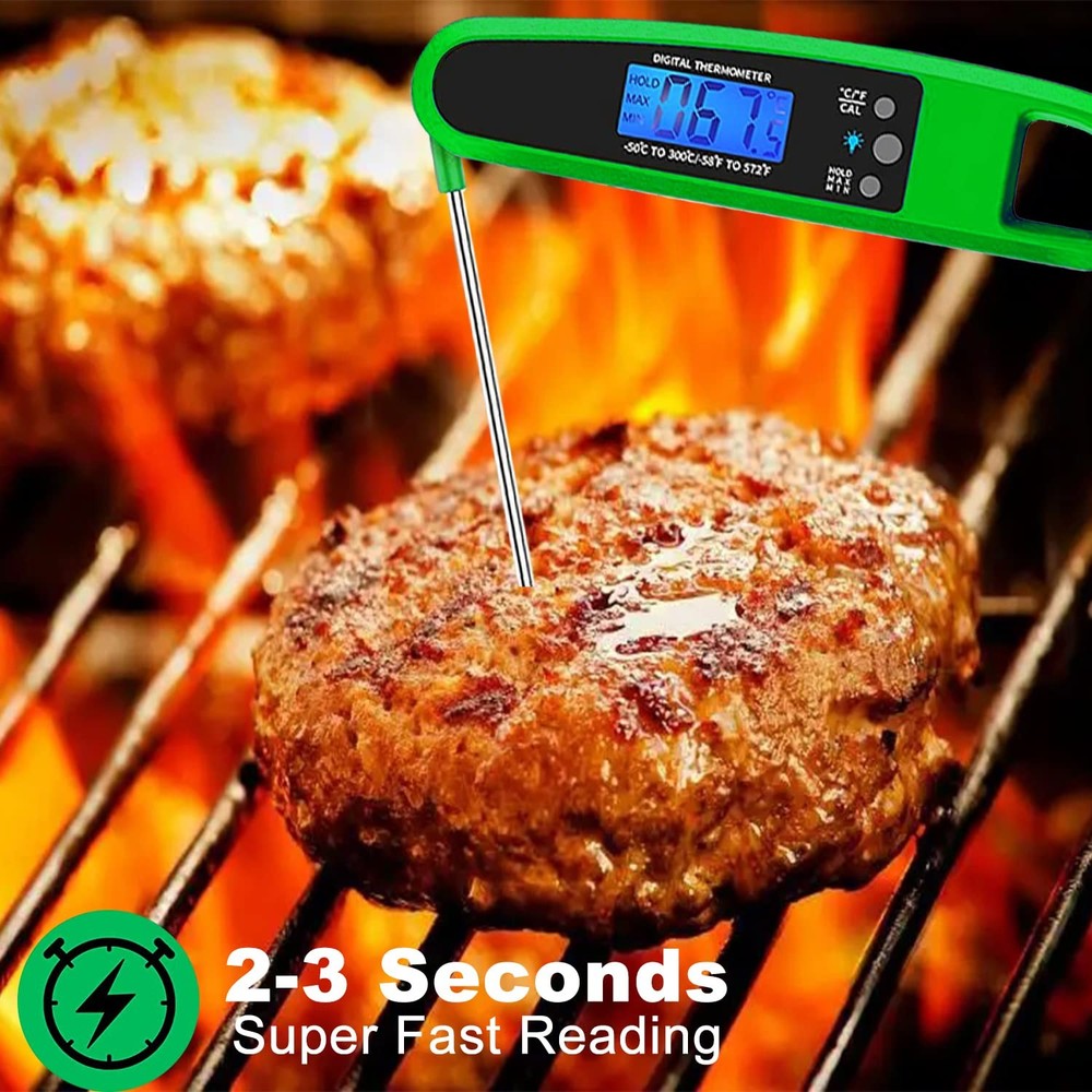 Instant Read Meat Thermometer For Kitchen Cooking Ultra Fast Precise Waterproof
