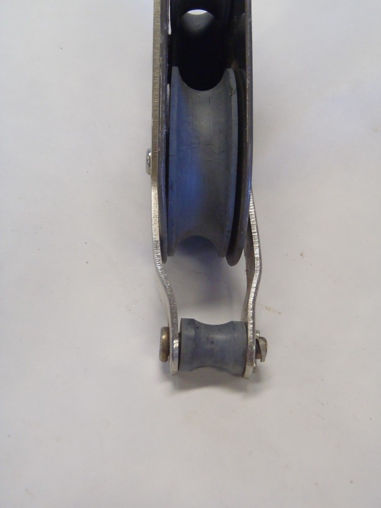 GARHAUER DOUBLE FIDDLE BLOCK WITH BECKET 3 SHEAVE GOOD CONDITION