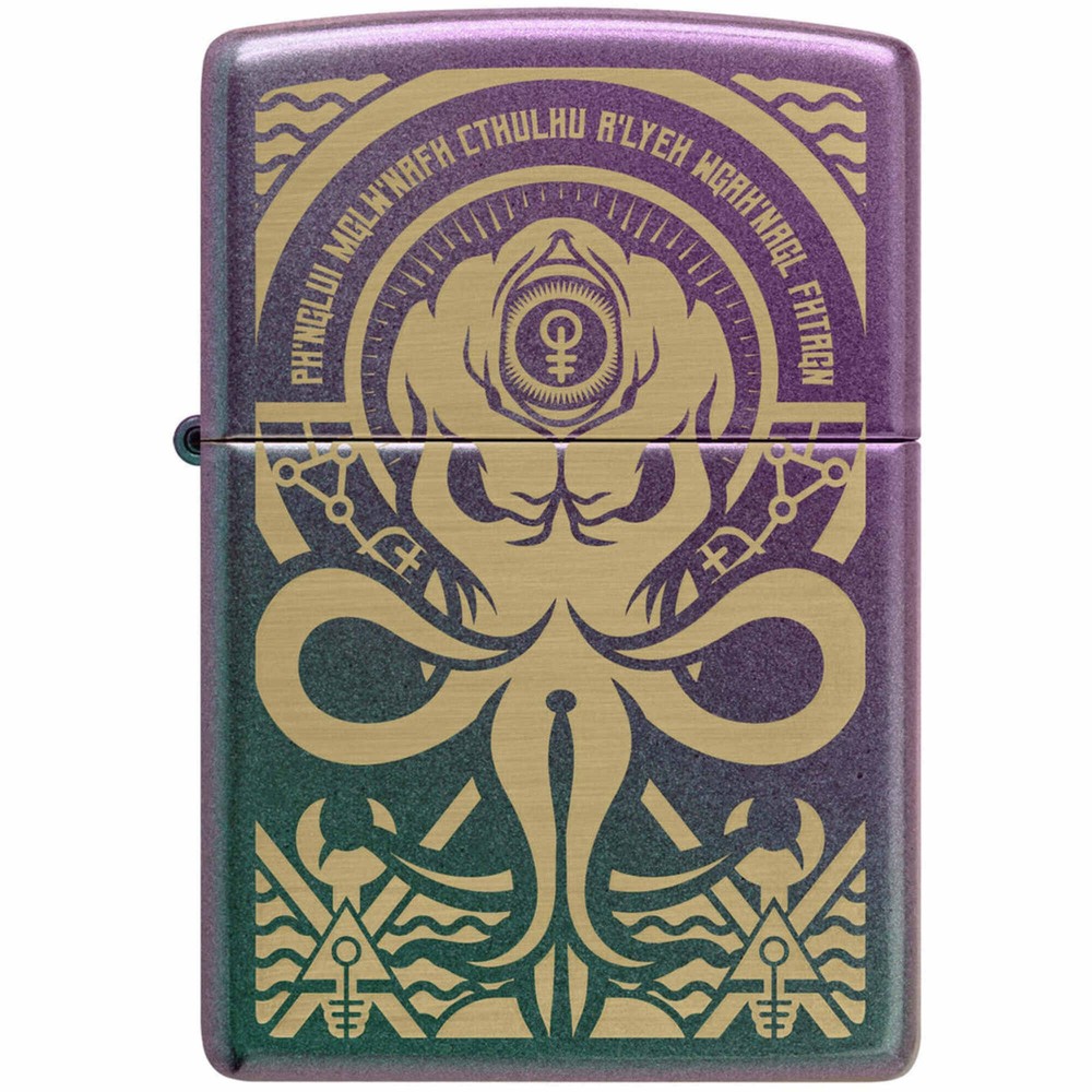 Zippo Windproof Pocket Lighter Evil Design Iridescent Metal 48671