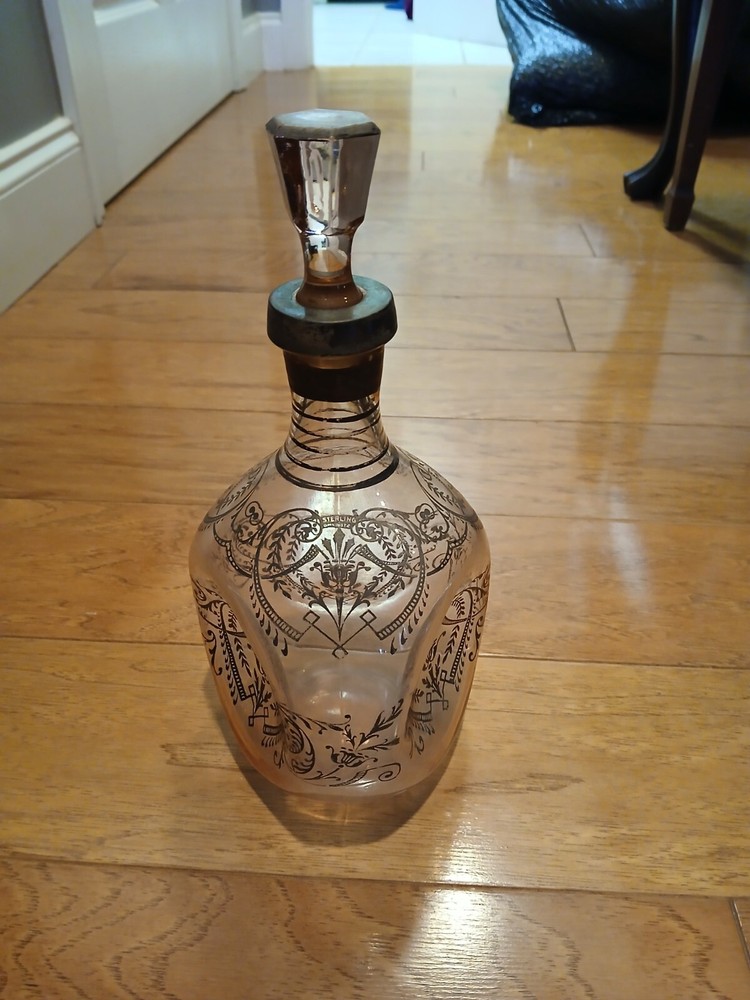 sterling glass decanter bottle