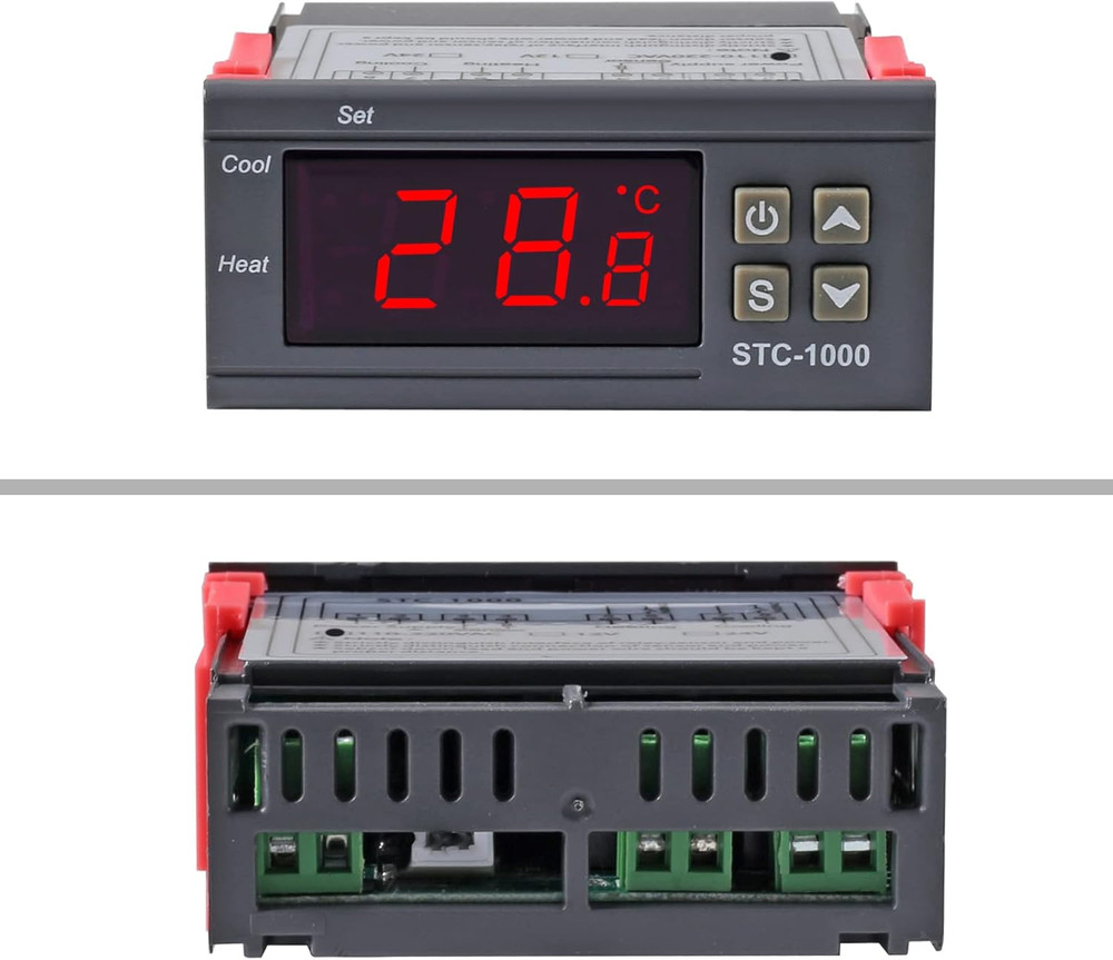 2 Pack STC-1000 AC 10A 110V-220V All-Purpose Digital LED Temperature Controller