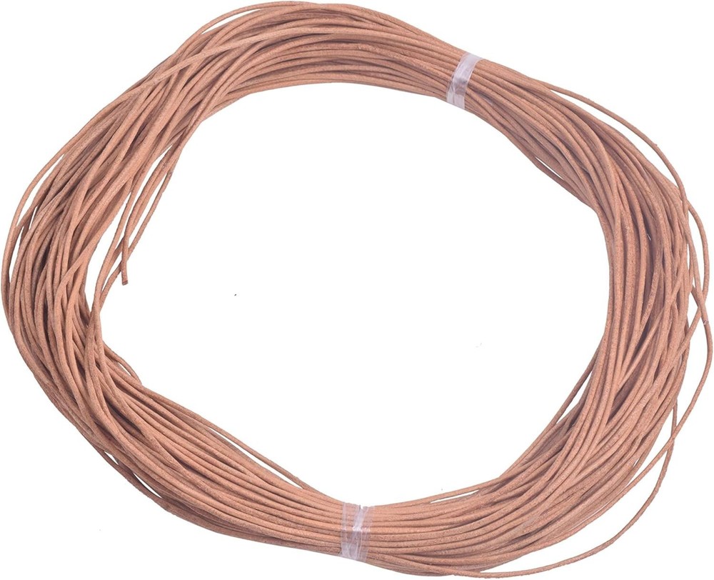 Natural Leather String Cord - 25 Yards