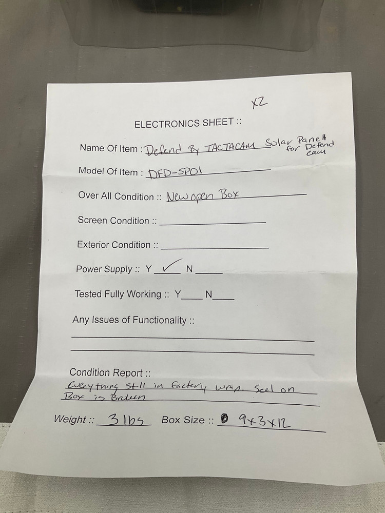 TACTACAM Defend Solar Panel for Cellular Security Camera DFD-SP01 N/Open Box