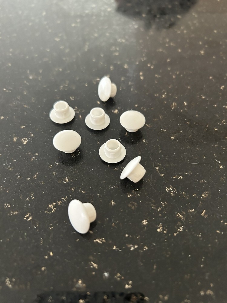 8 Pack White Plastic 8mm 5/16 Hole Plugs