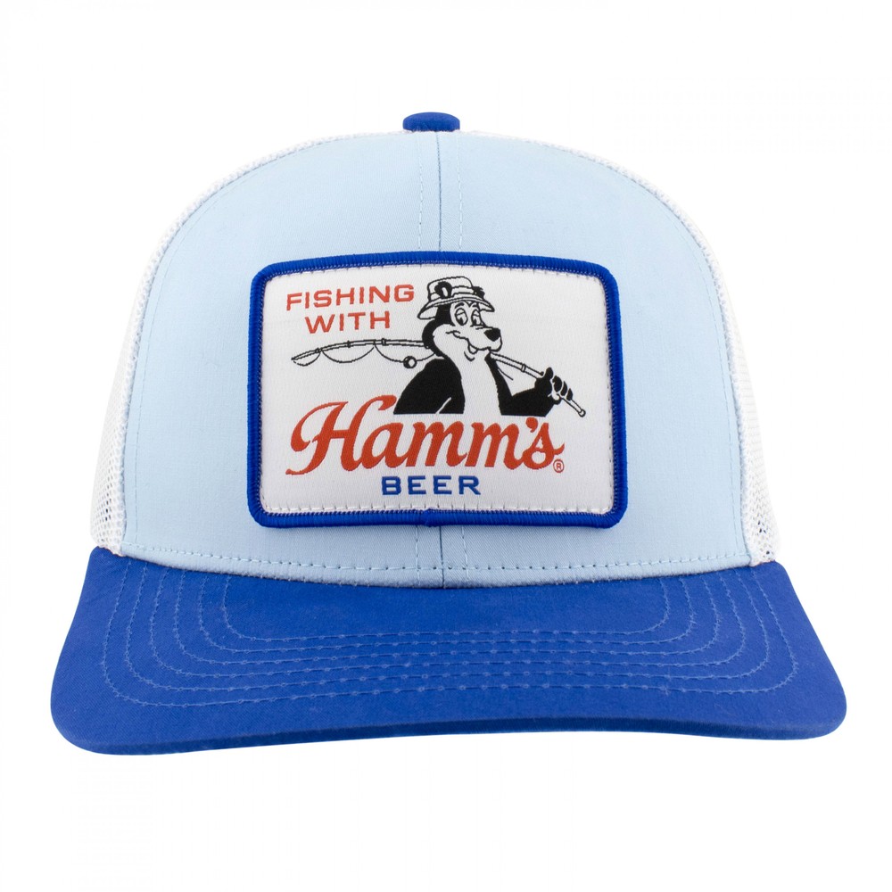 Hamm's Fishing with Beer Adjustable Hat Multi-Color