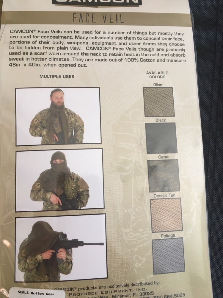 Camcon Face Veil, Desert Tan.