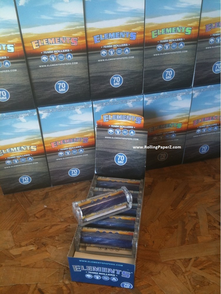 DISPLAY BOX 12X ELEMENTS 70MM Cigarette Rolling Machines for Single Wide Papers
