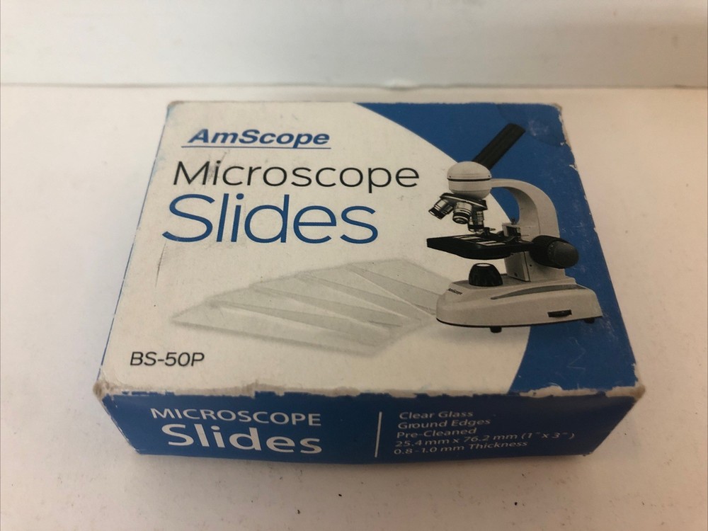 AmScope Microscope Slides (50) - BS-50P