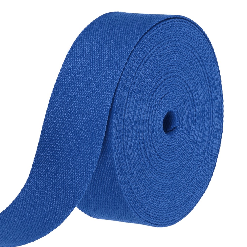Cotton Webbing 2 Inch 11 Yard Polyester Cotton Webbing Strap, Blue