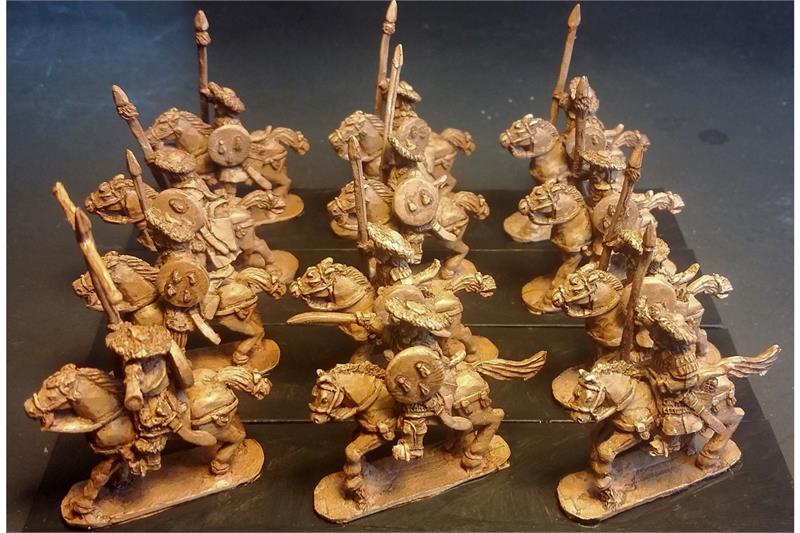 15mm Fantasy Stygian Cavalry with Spears, Bows and Shields (16 figures)