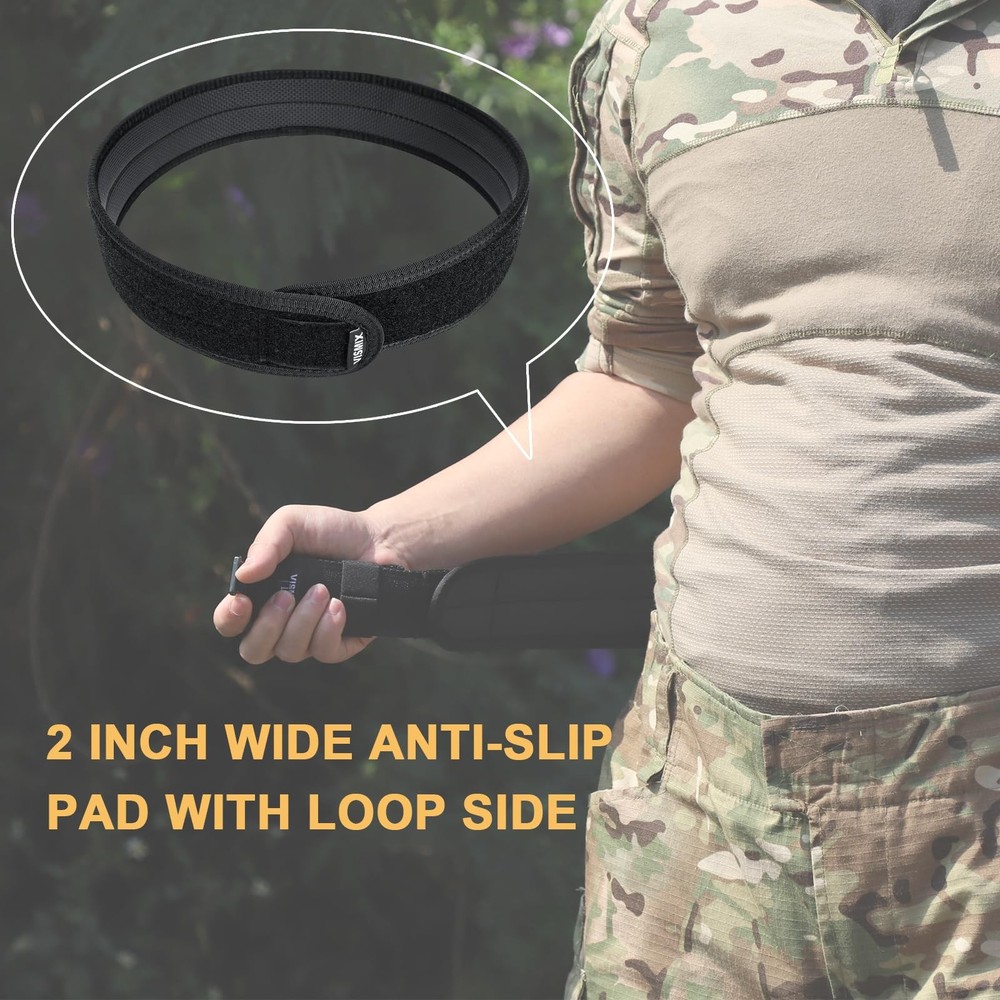 Tactical Anti-slip Pad Inner Belt with Loop System - for MOLLE Battle Belts E...