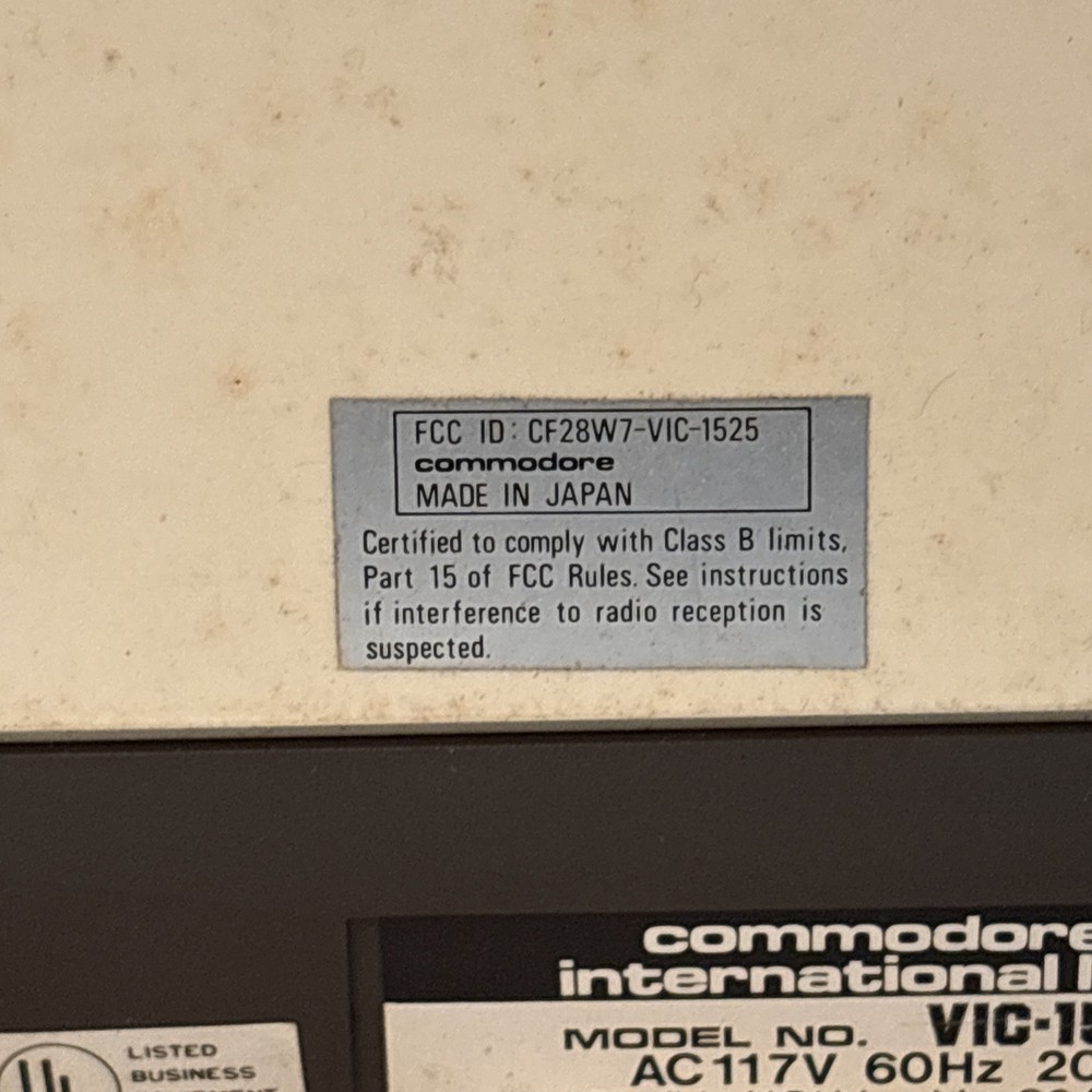 VTG Commodore VIC-1525 Graphic Printer Powers On PREOWNED NO BOX
