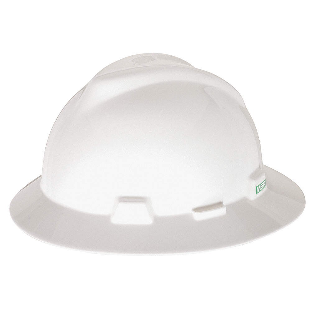 MSA 475369 Hard Hat,Type 1, Class E,Ratchet,White 4LN96