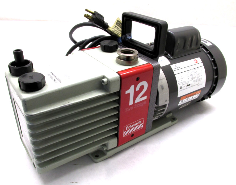 AS-IS! EDWARDS 2-STAGE ROTARY VANE VACUUM PUMP - #E2M-12