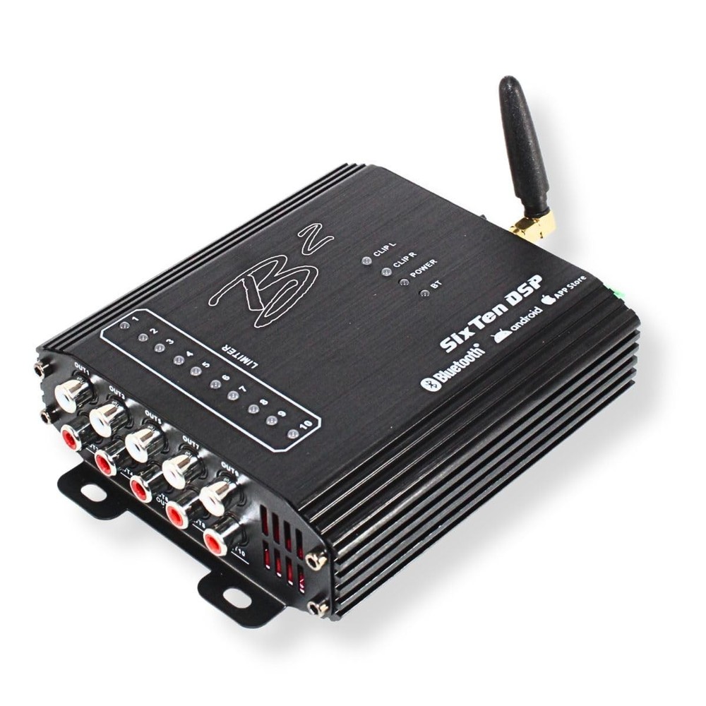 Black 4v 10 Channel DSP with Bluetooth iOS/Android App 96 KHz - 32 Bit