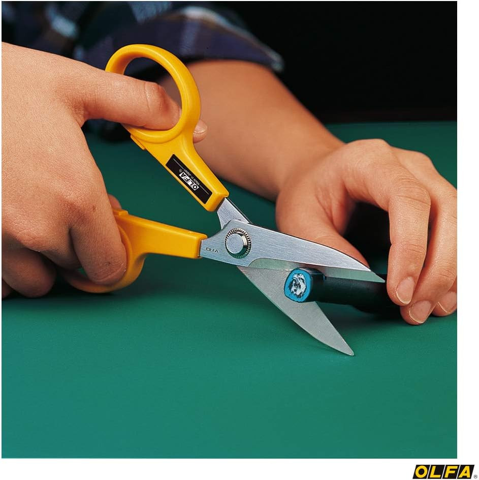 OLFA Home Scissors L-Shaped 112B L, Yellow