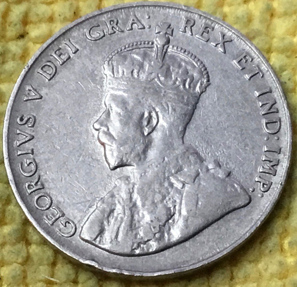 1924 Canada 5 Cent Coin KM #29