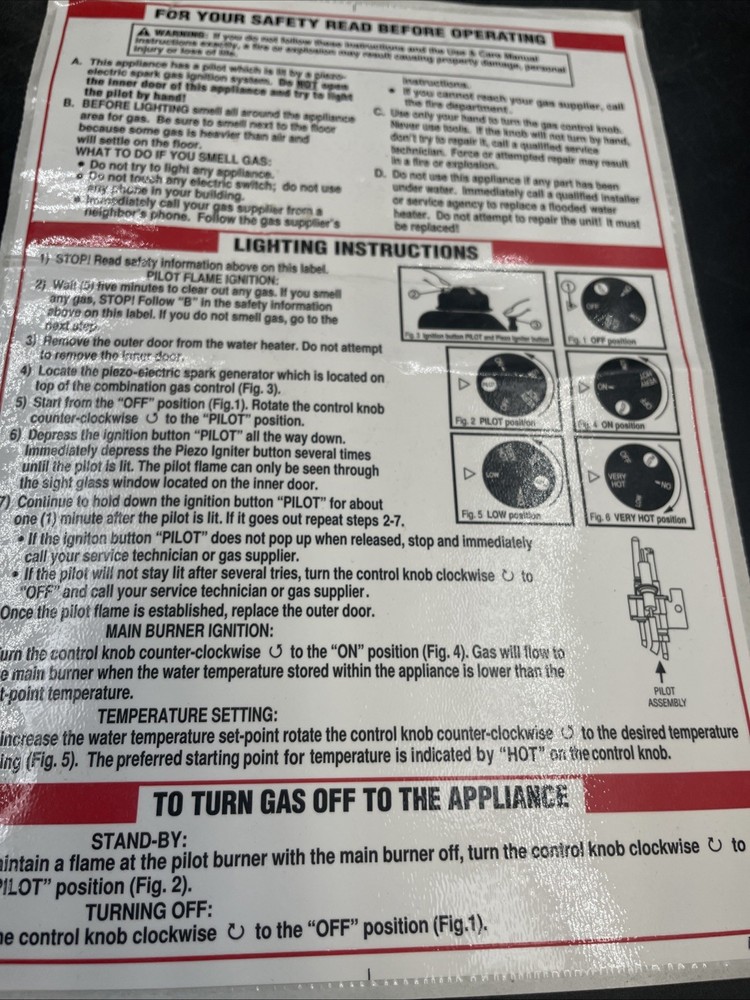 ProTech OEM Gas Control Thermostat (SP20303D) - NG (OPEN BOX)
