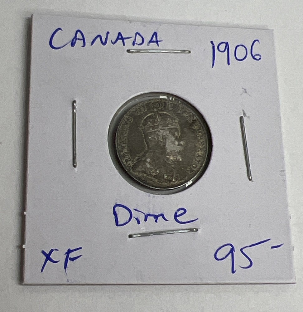 1906 Canada 10 Cent Silver Dime Coin
