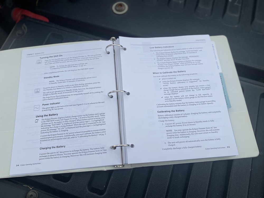 BURDICK ECLIPSE PREMIER RESTING ECG MACHINE Book Manual