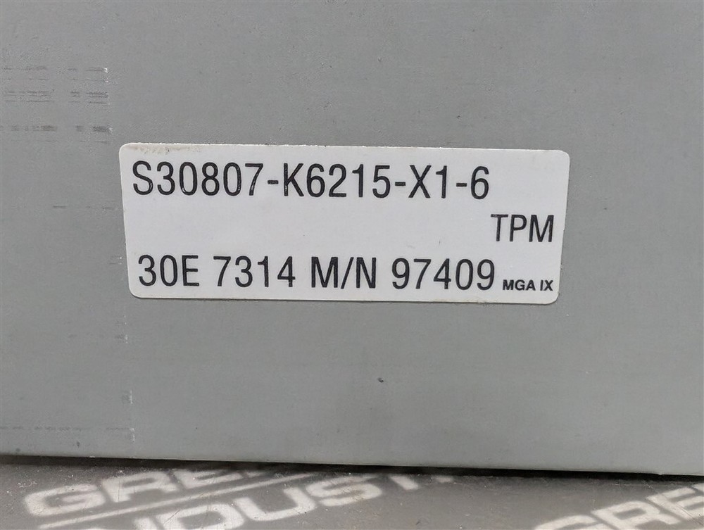 USED Siemens S30807-K6215-X1-6 Contactor Control Panel Assembly